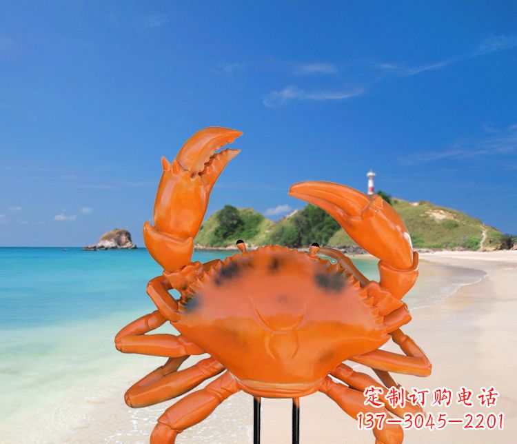 岳阳玻璃钢仿真螃蟹雕塑