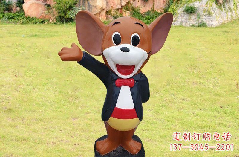 岳阳玻璃钢卡通老鼠杰瑞雕塑