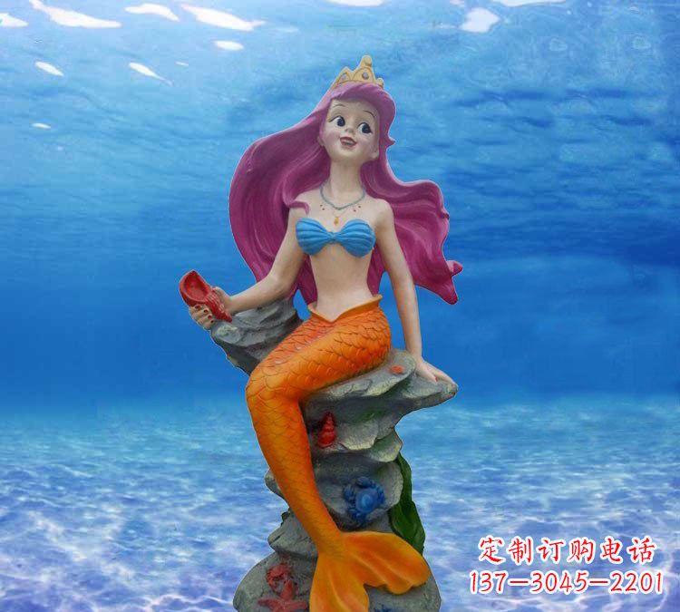 岳阳玻璃钢雕刻的美人鱼