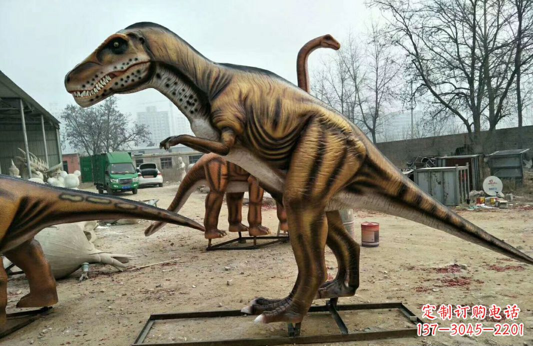 岳阳玻璃钢制作的恐龙雕塑精美外形、生动形象