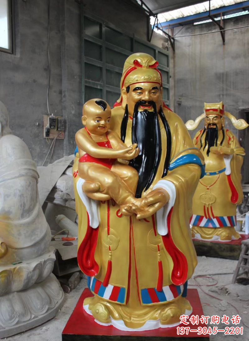 岳阳福禄寿神像雕塑给予宗教庙宇灵性的祝福