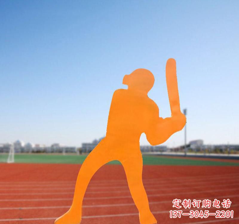 岳阳棒球运动人物雕塑传承棒球精神