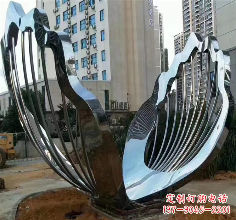 岳阳不锈钢贝壳雕塑艺术与自然的完美结合
