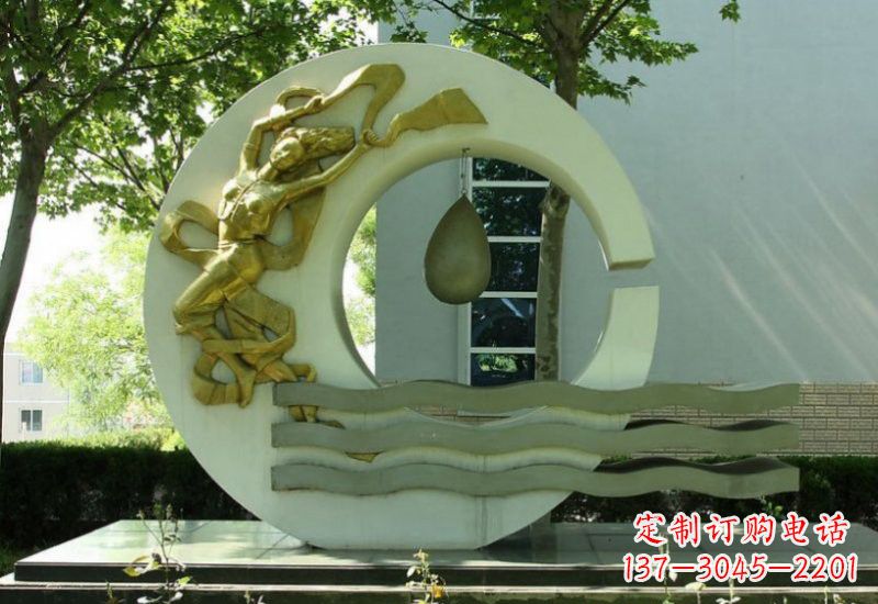 岳阳不锈钢嫦娥奔月雕塑——传承中华文化