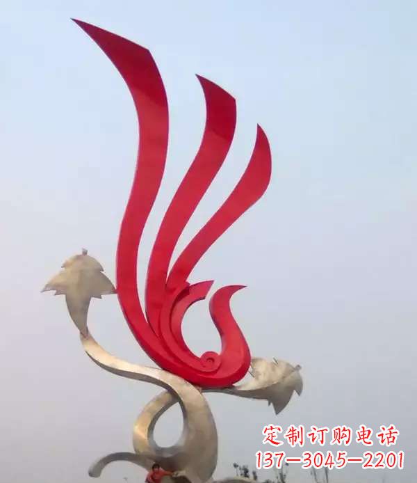 岳阳不锈钢城市的凤凰雕塑