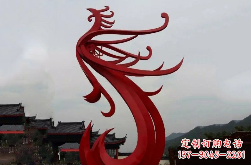 岳阳精美不锈钢凤凰雕塑