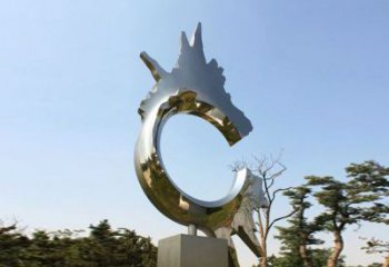 岳阳不锈钢抽象龙头雕塑