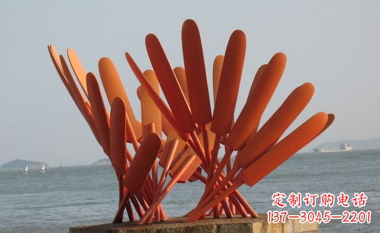 岳阳精美不锈钢船桨雕塑