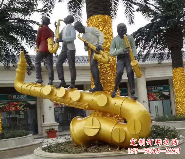 岳阳不锈钢萨克斯雕塑精美绝伦