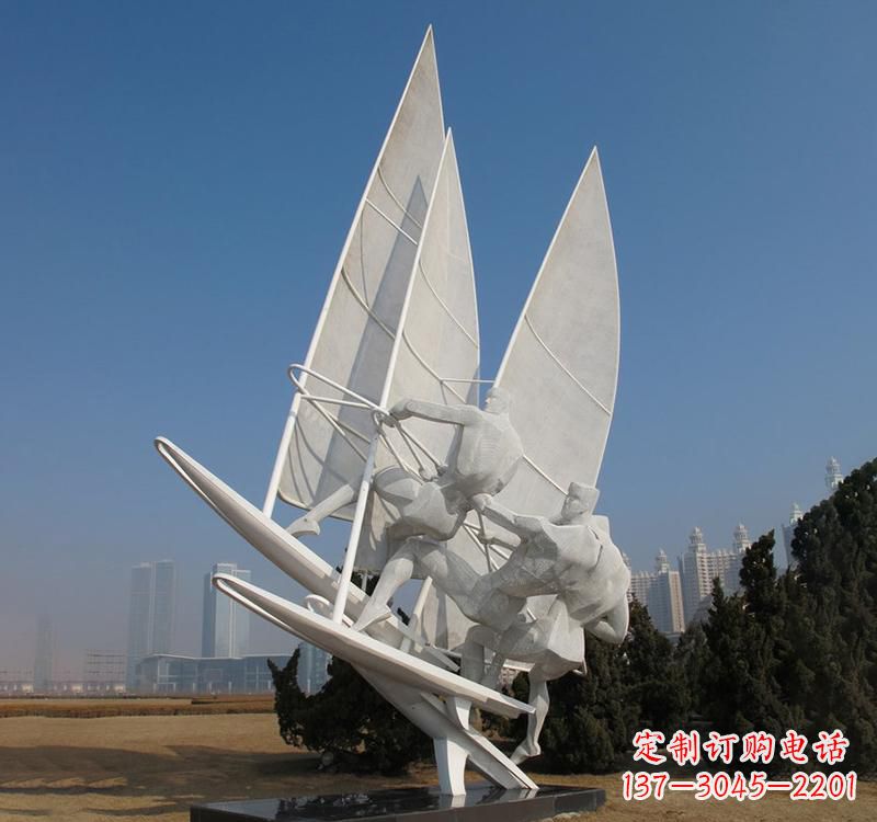 岳阳不锈钢大型帆船雕塑海洋精神的象征