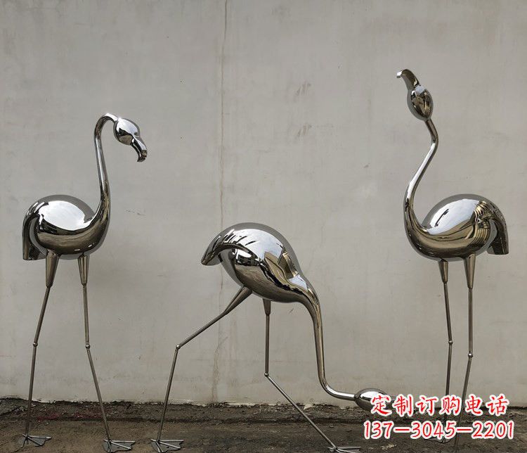岳阳不锈钢锻造的火烈鸟雕塑