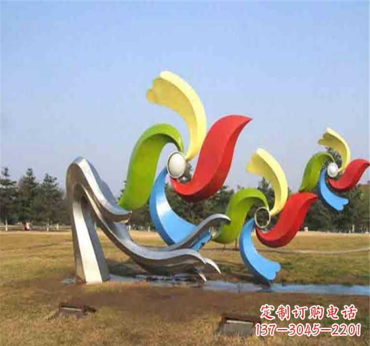 岳阳不锈钢风车雕塑绚丽多彩的艺术精品