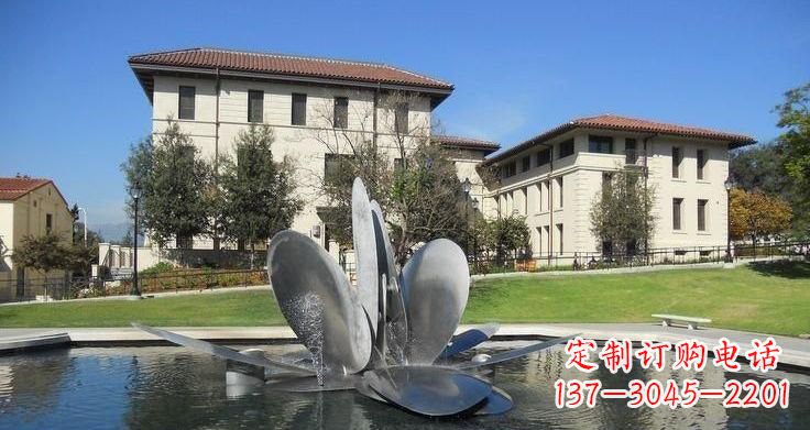 岳阳不锈钢喷泉雕塑——美的象征