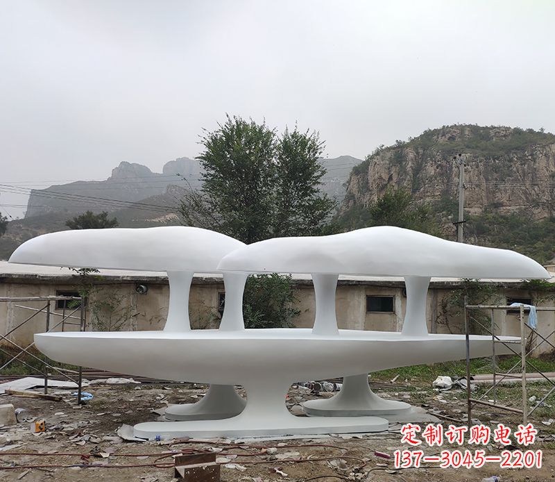 岳阳不锈钢蘑菇雕塑美丽的景观装置