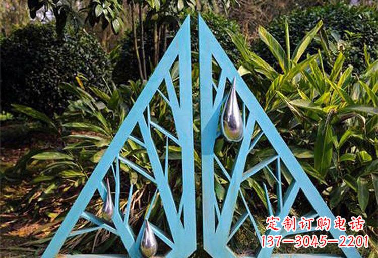 岳阳不锈钢树枝雕塑——点缀不锈钢公园美景