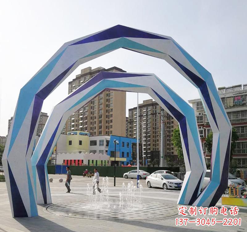 岳阳不锈钢拱门雕塑令人惊叹的艺术品