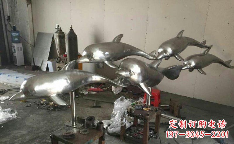 岳阳不锈钢海豚雕塑