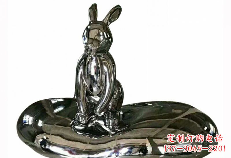 岳阳不锈钢兔子雕塑