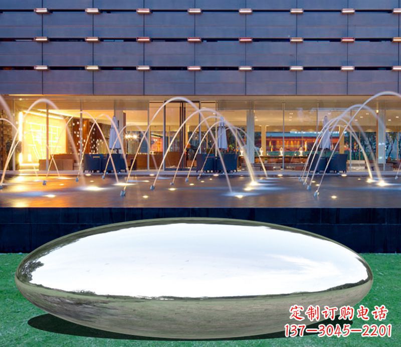 岳阳不锈钢镜面鹅卵石雕塑