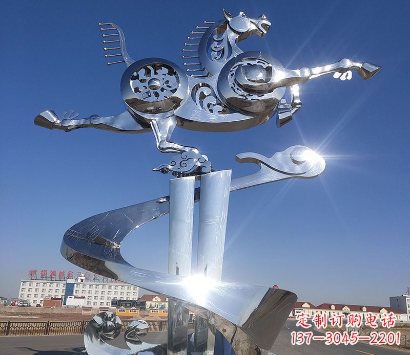 岳阳不锈钢马踏飞燕雕塑——精美的艺术品