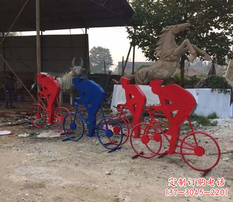 岳阳不锈钢骑自行车雕塑一种经典的艺术形式