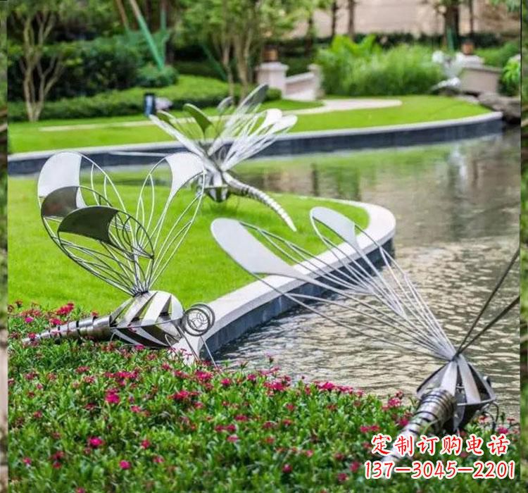 岳阳不锈钢蜻蜓一件完美的动物雕塑