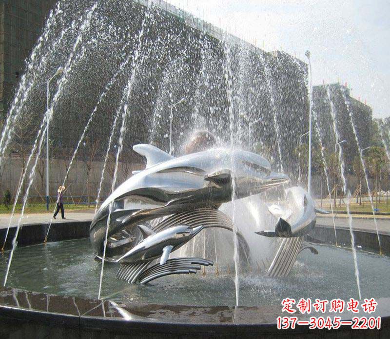 岳阳不锈钢商场大型景观鱼喷泉