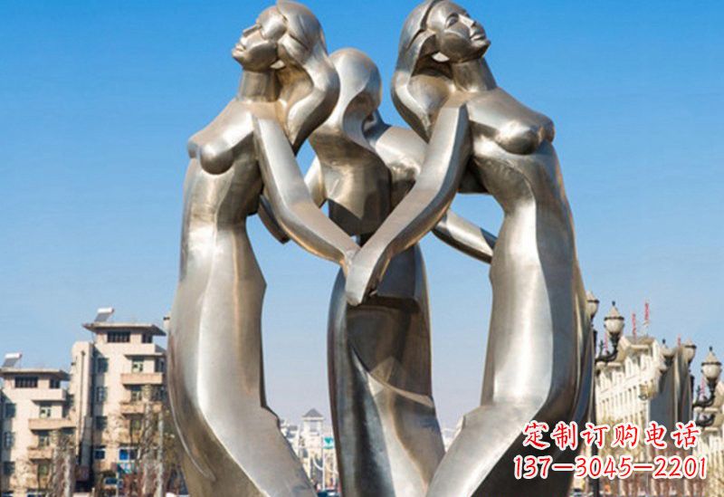 岳阳不锈钢女孩雕塑