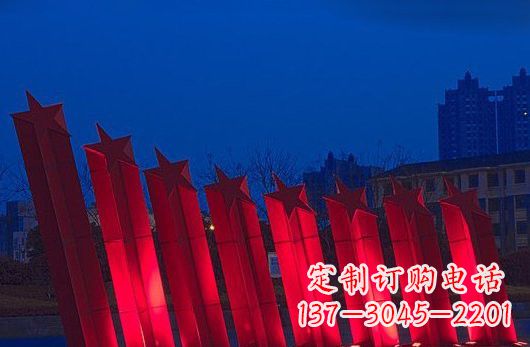 岳阳不锈钢五角星雕塑铸就永恒之美
