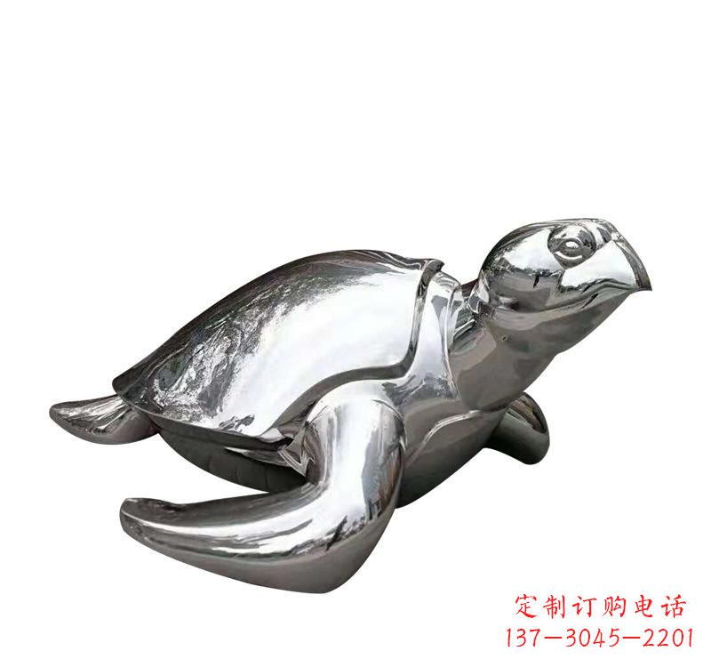 岳阳不锈钢海龟雕塑象征着长寿和坚强