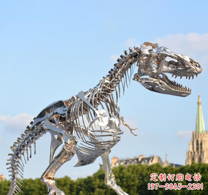 岳阳不锈钢恐龙雕塑精致纪念它们的存在