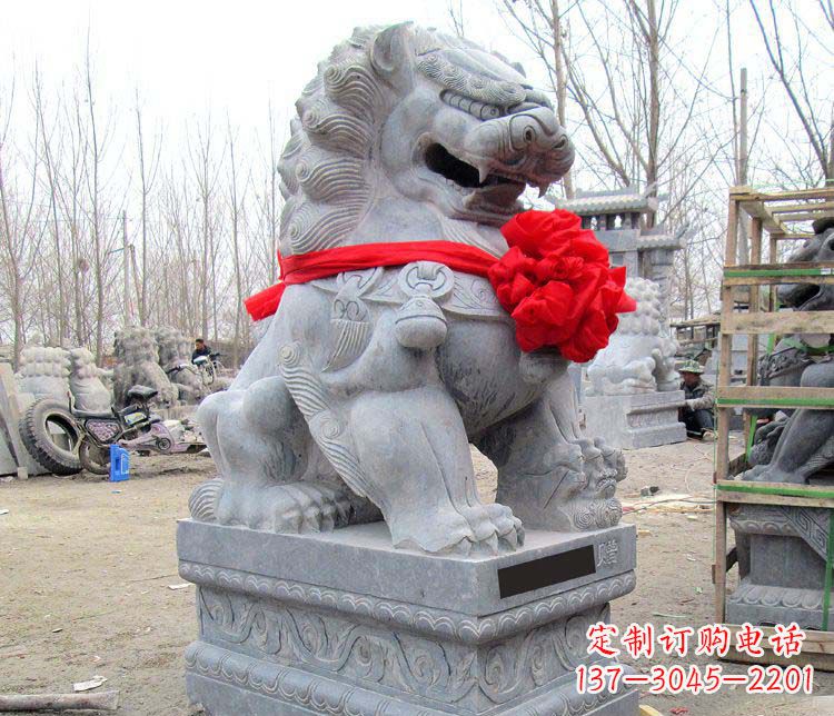岳阳雄壮狮子石雕——欢迎来到宁波