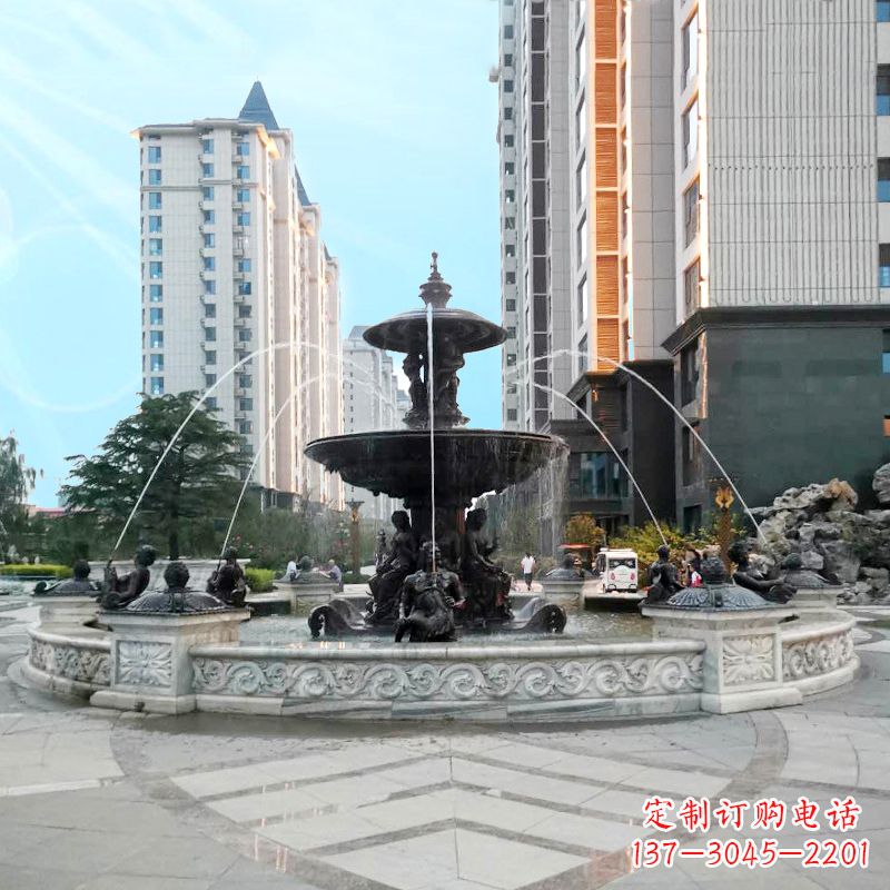 岳阳城市广场欧式水景喷泉雕塑的魅力