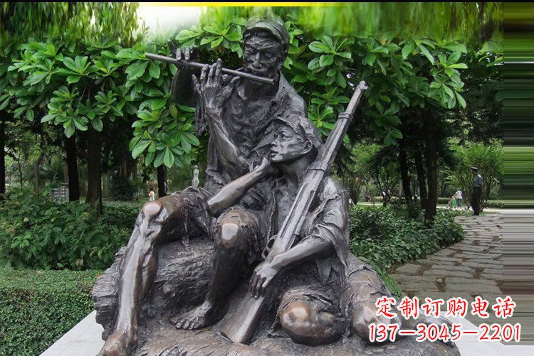 岳阳红军战士雕塑——抒发军旅情怀