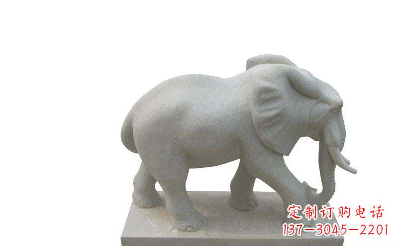 岳阳大象雕塑大理石大象公园的精美艺术