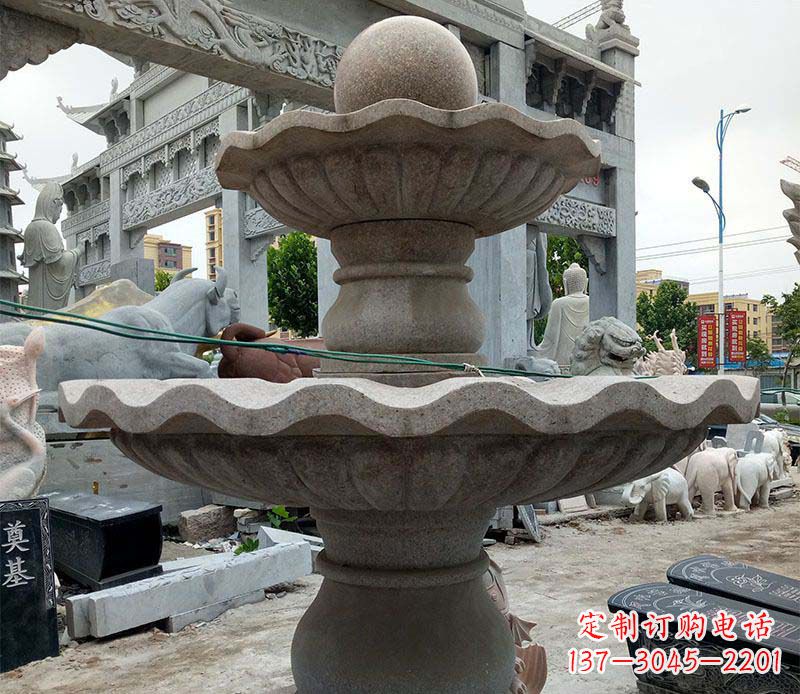 岳阳大理石多层喷泉石雕