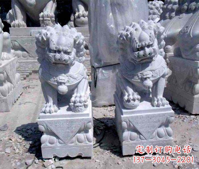 岳阳大理石仿古石狮子