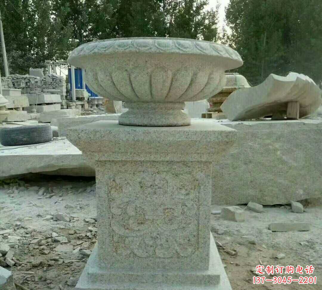 岳阳大理石花盆雕塑