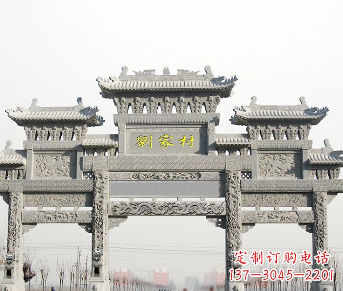 岳阳高品质大理石牌坊雕塑