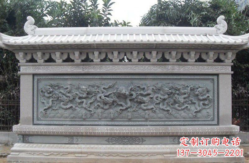 岳阳大理石九龙壁雕塑