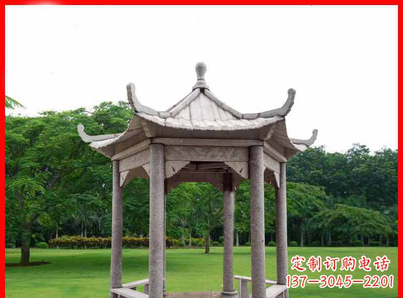 岳阳精致大理石凉亭雕塑