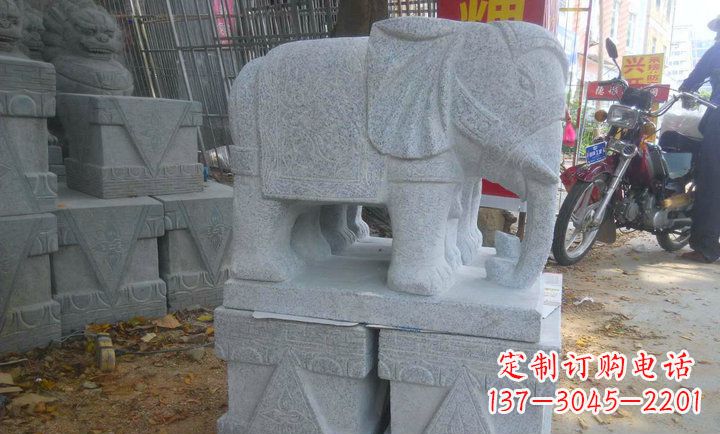 岳阳中领雕塑大象招财镇宅石雕
