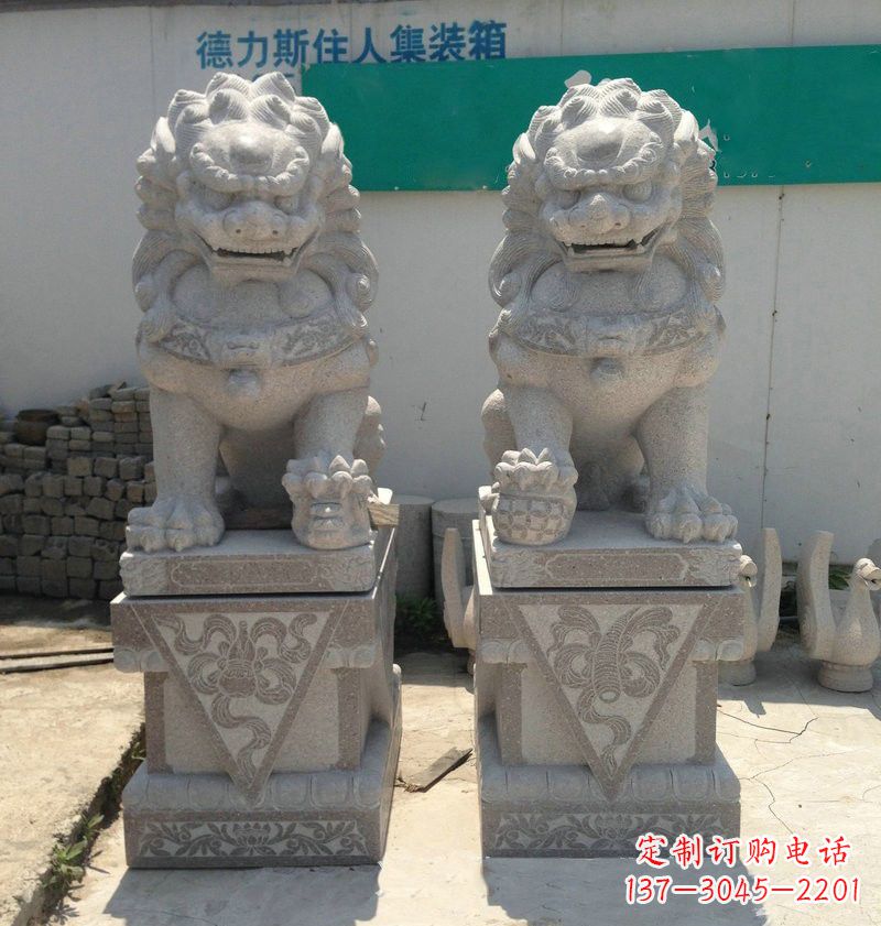 岳阳精致大理石狮子雕塑