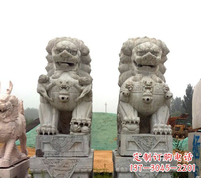 岳阳大理石镇宅狮子雕塑