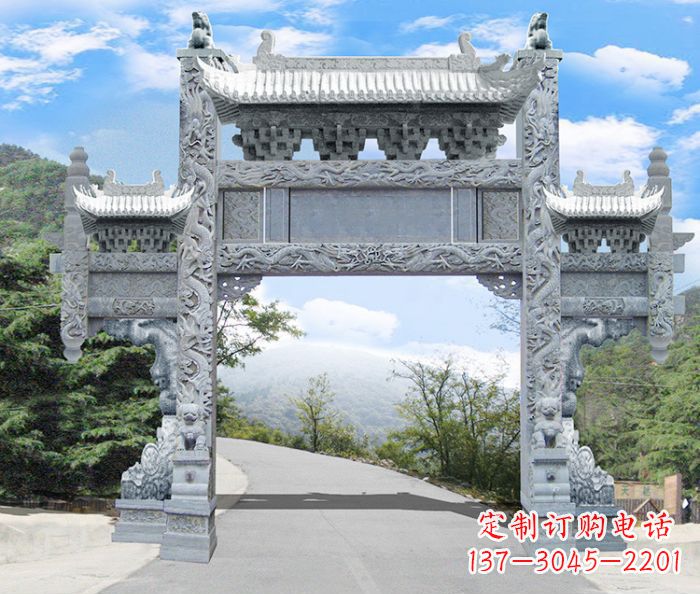 岳阳精美牌坊雕塑
