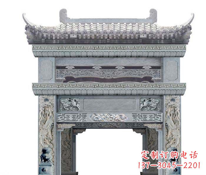 岳阳精美石雕牌坊雕塑