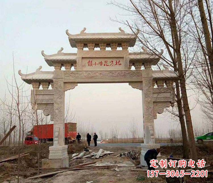 岳阳大理石牌坊石雕