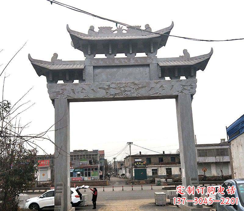 岳阳精美大理石牌坊石雕