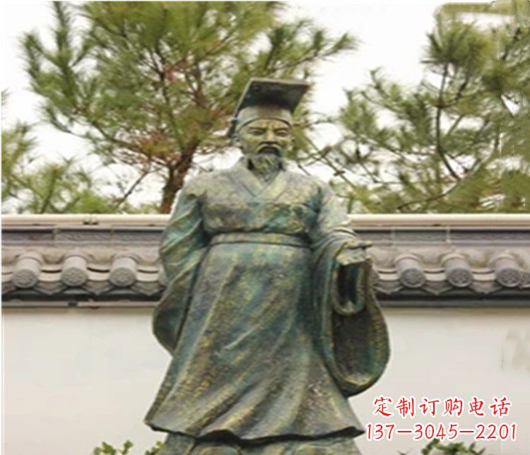 岳阳帝王汉武帝人物铜雕