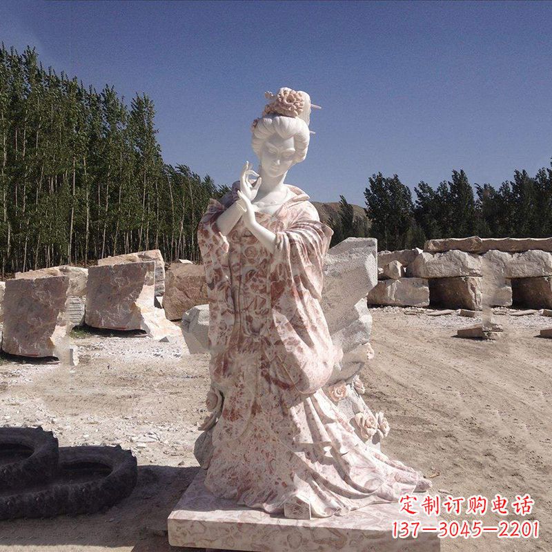 岳阳貂蝉石雕塑像-